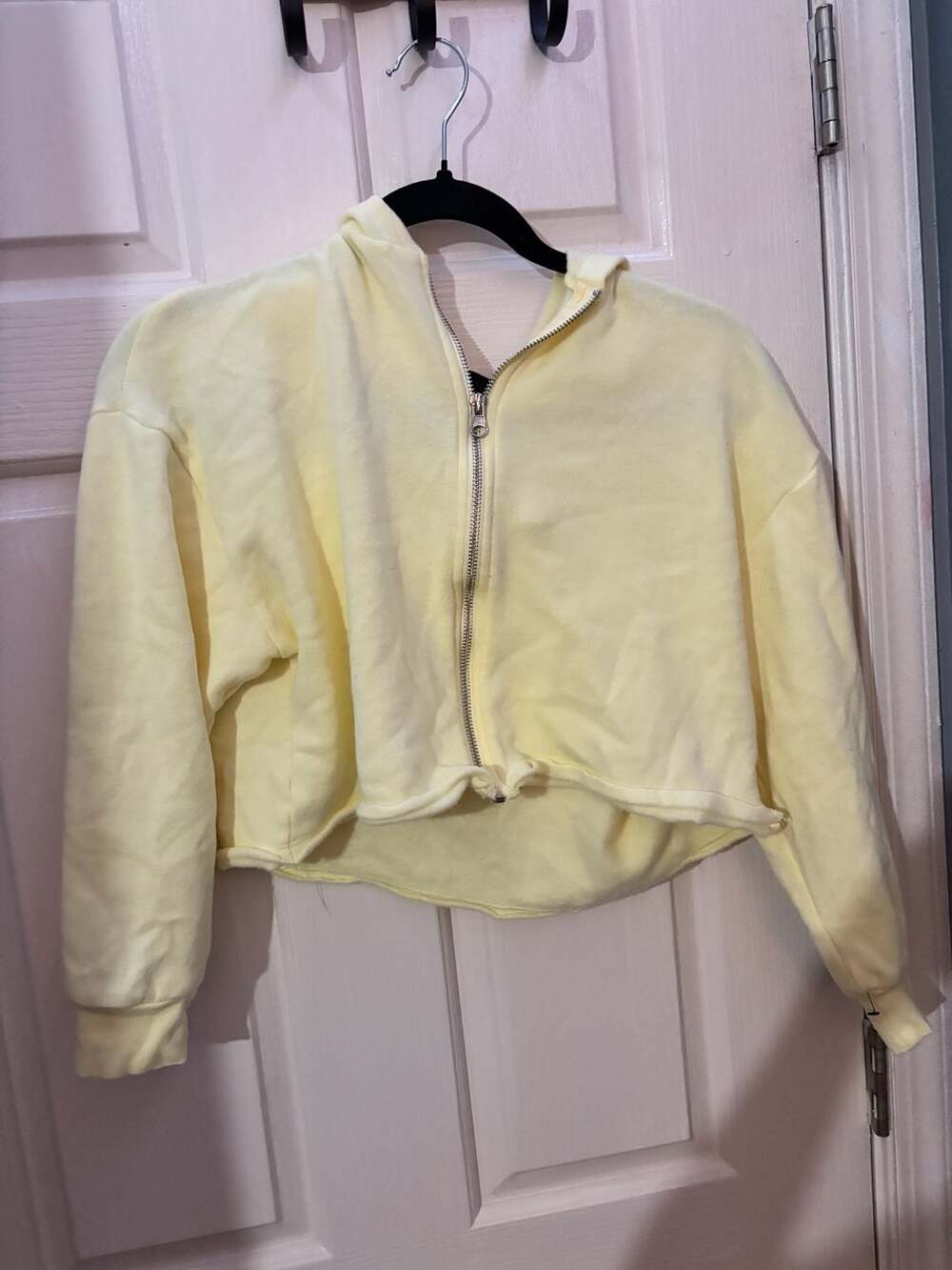 art class Girls Yellow Zip-Up Cropped Hoodie Size L 10/12